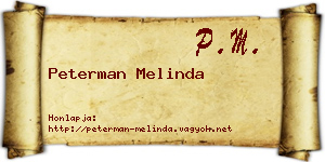 Peterman Melinda névjegykártya