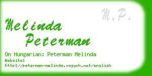 melinda peterman business card